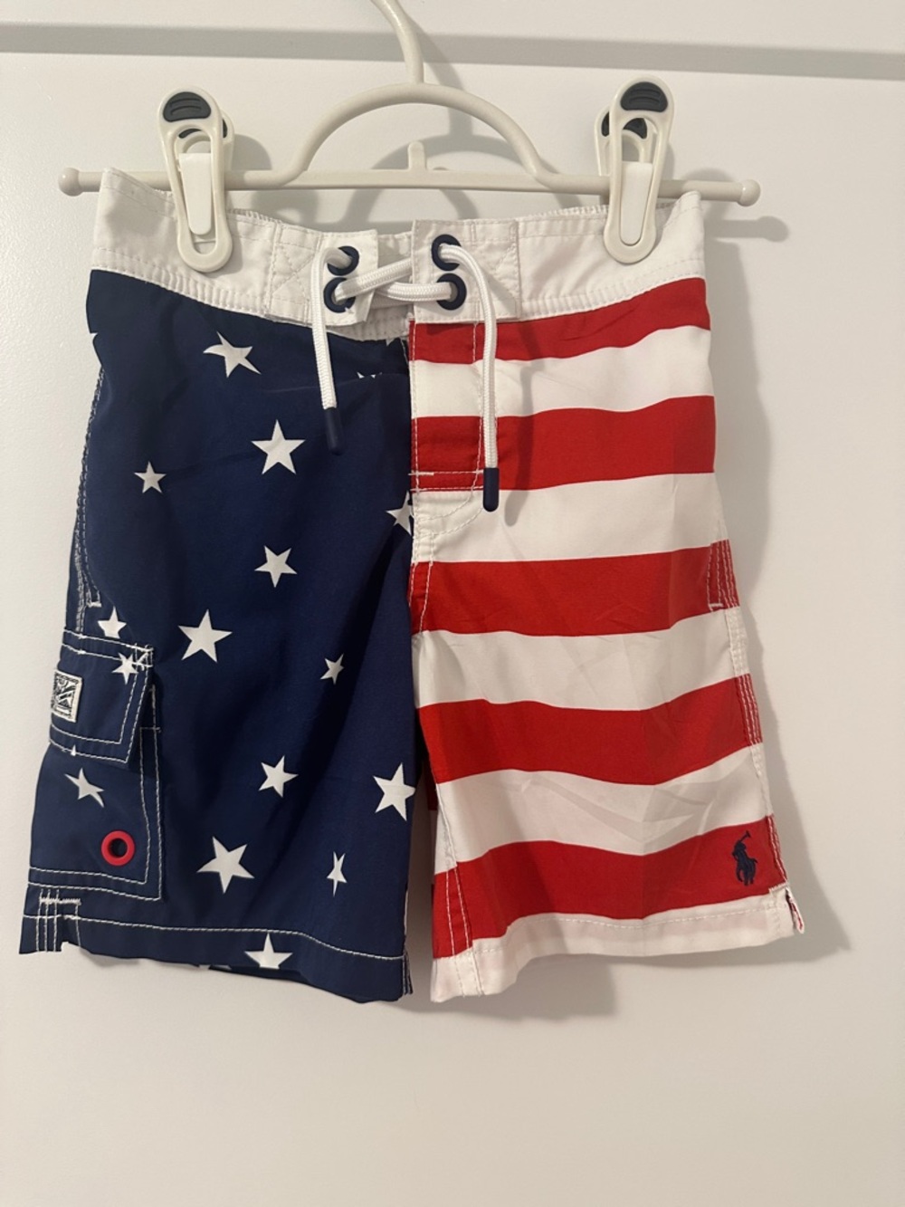 Polo Ralph Lauren Stars and Stripes Patriotic Swim Shorts Size 4T Toddler Boy
